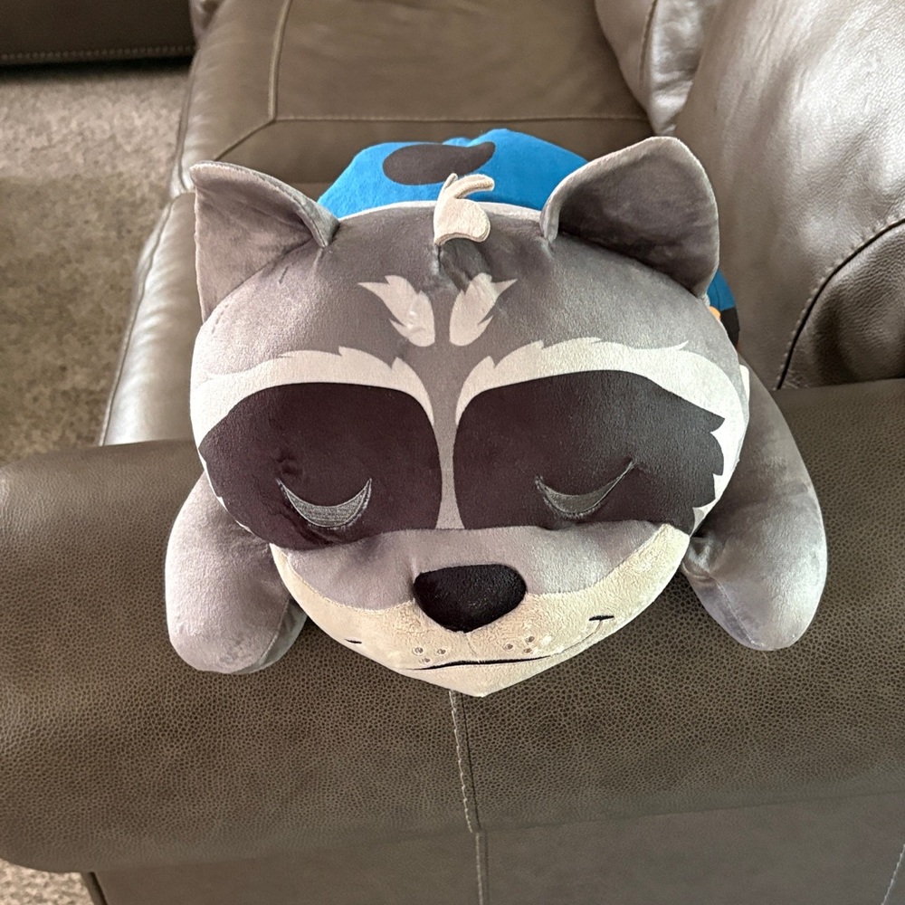 Marvel Galaxy Rocket Racoon Squished Mello  - Gray, Black, Blue